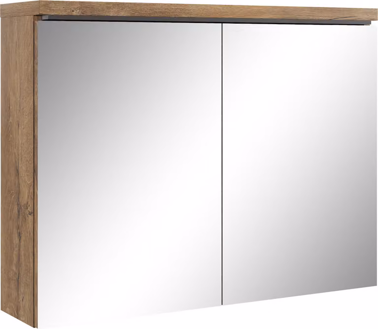 Badplaats Colonna Bagno Paso 80 x 20 x 60 cm - Rovere Marrone - Specchio Contenitore