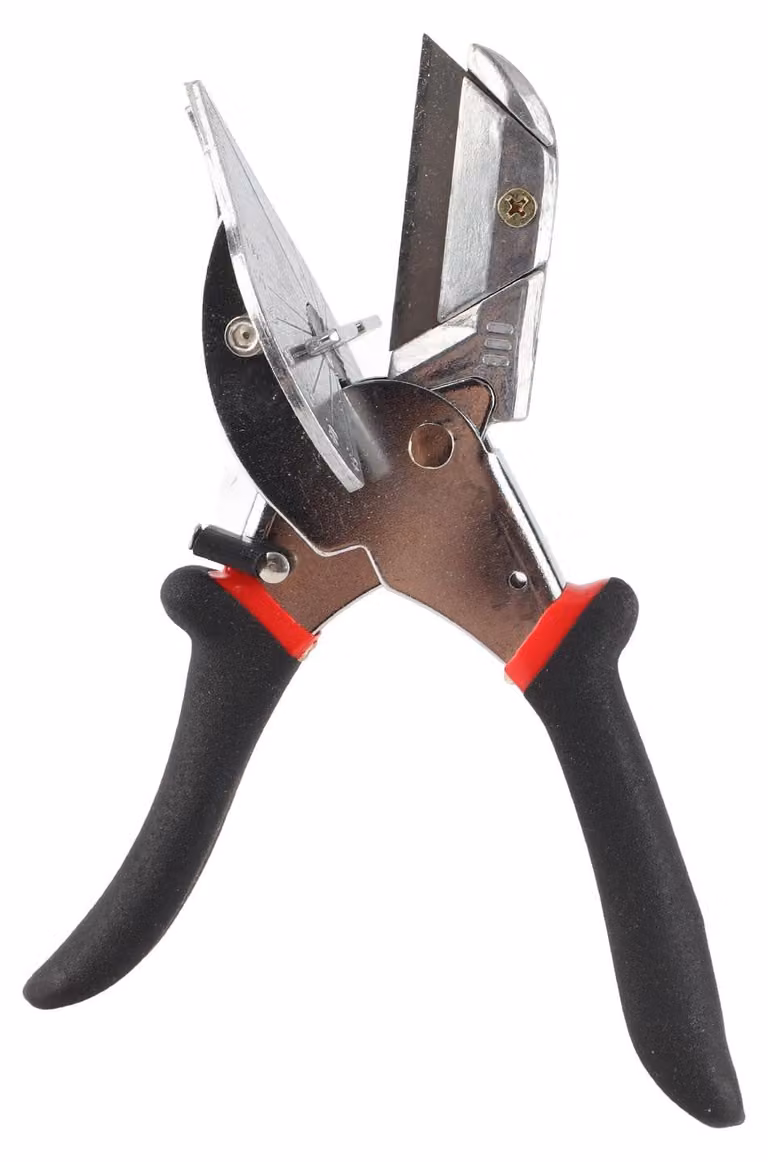 Taglierina angolare multifunzionale, utensile manuale antiscivolo con impugnatura nera per il taglio di legno sottile
