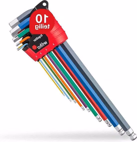 Set ergonomico di 10 utensili girevoli in colori vivaci
