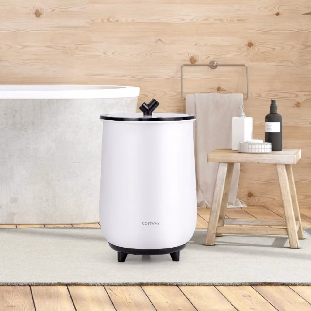 Secchiello riscaldatore di asciugamani Design Mania da 20L con 3 livelli di riscaldamento e timer, Nero o Bianco – 2