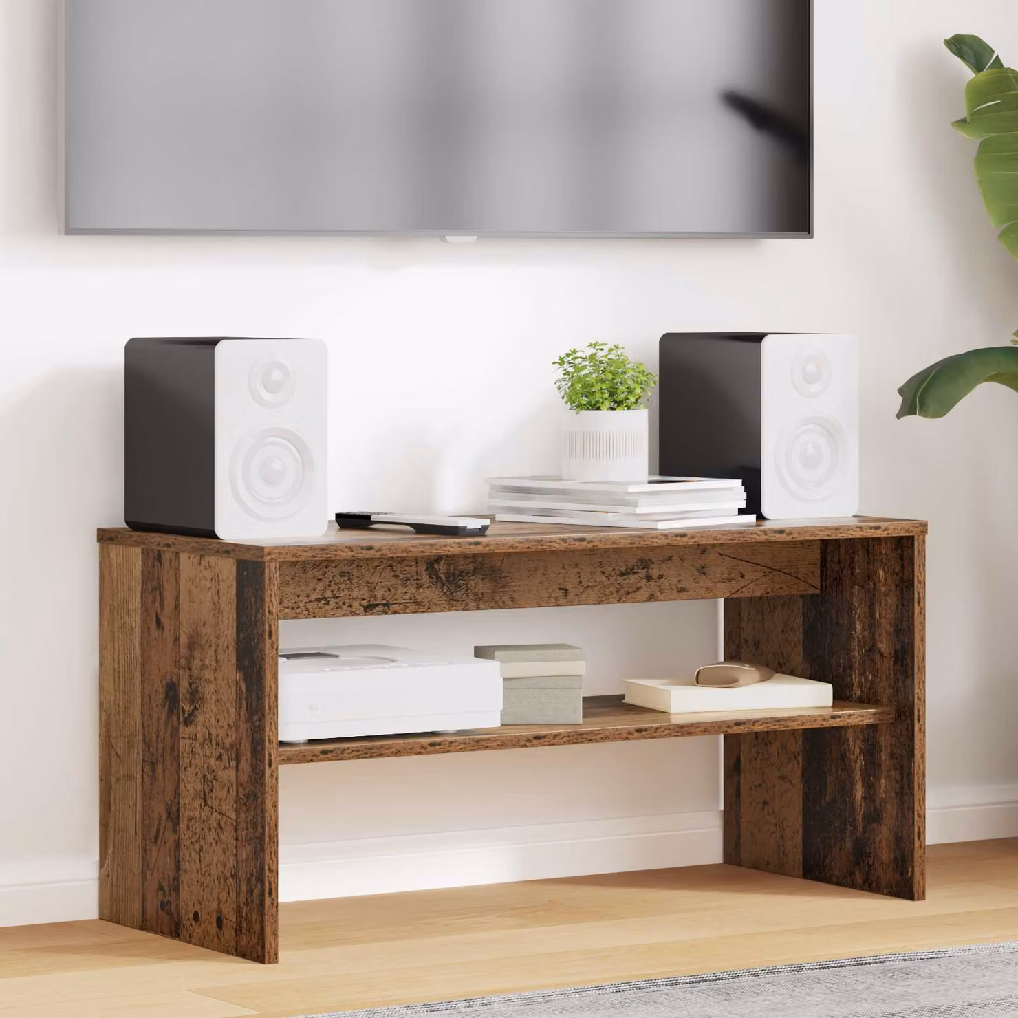 Mobile TV vidaXL moderno in legno marrone, L 80 cm x P 35 cm x H 40 cm