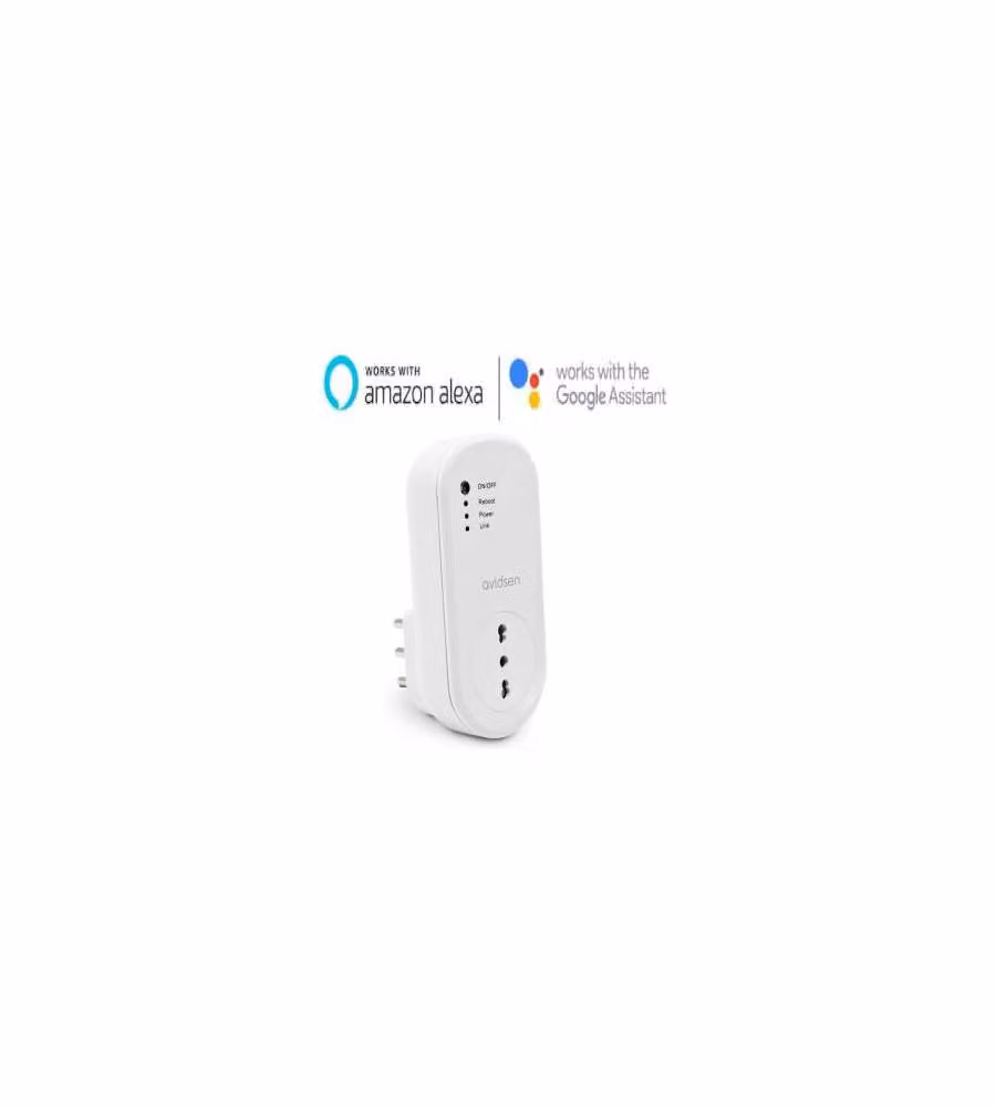 Avidsen Presa Smart WiFi - Bianco Puro, 16A, Controllo Remoto
