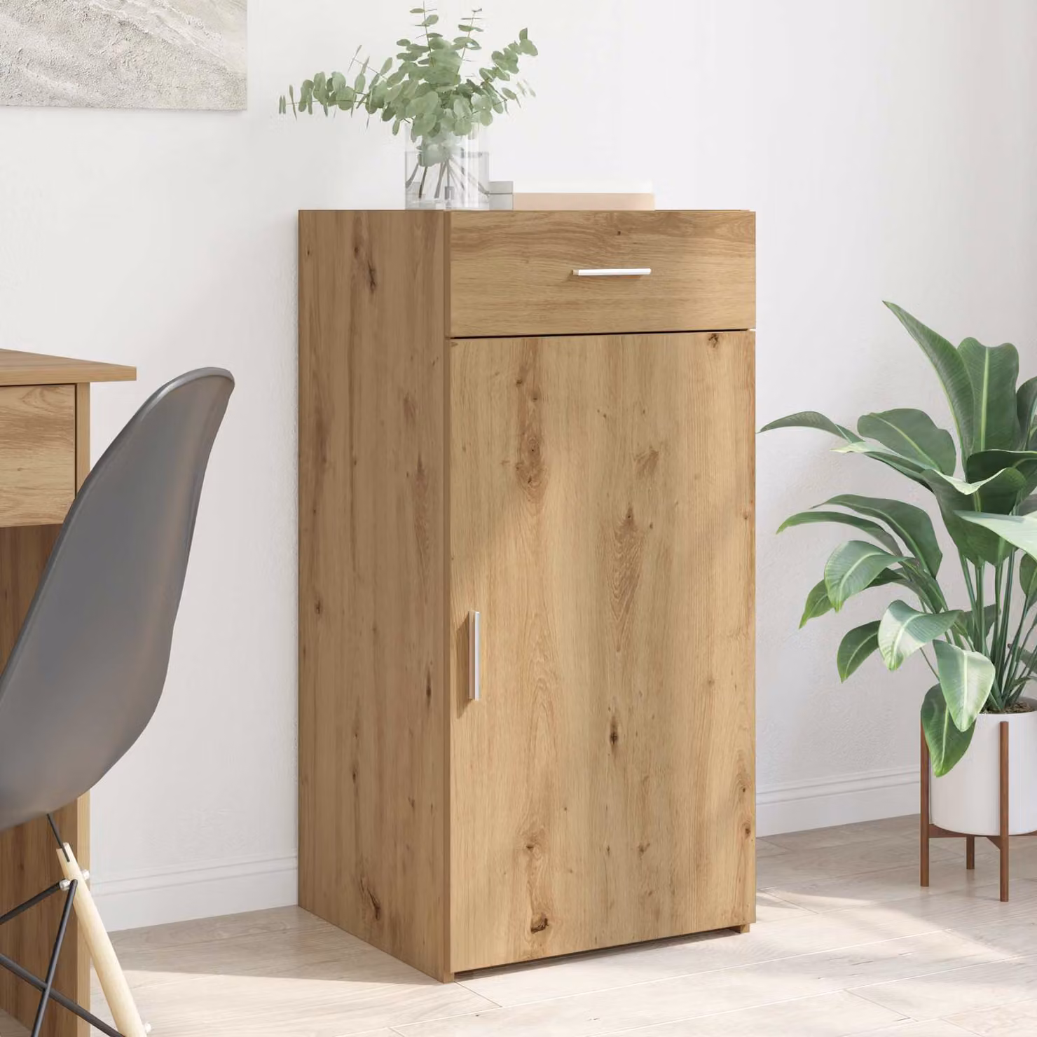 Credenza moderna vidaXL in legno color rovere marrone L 45 cm, P 42,5 cm, H 93 cm