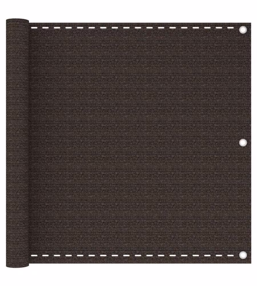 vidaXL Paravento da Balcone Marrone 90x600 cm in HDPE - Privacy e Comfort