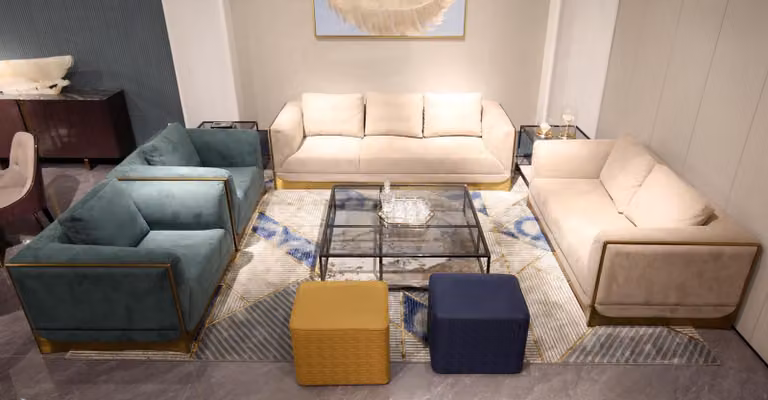 Wohnzimmer Sofagarnitur 3+3 Sitzer Modern Set Design Sofa Couch Möbel