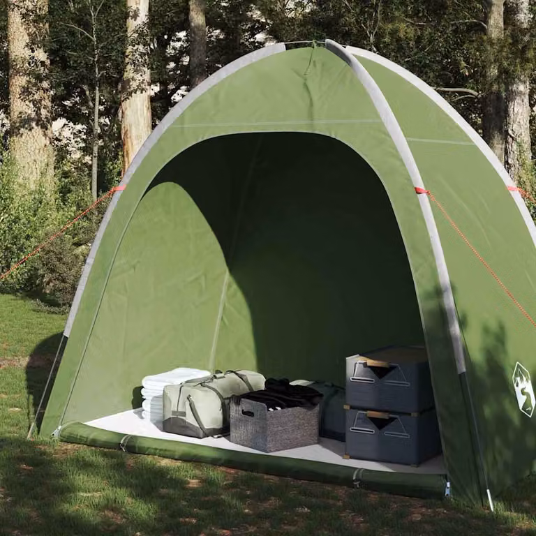 vidaXL Tenda Portaoggetti Verde Impermeabile in Poliestere e Fibra di Vetro