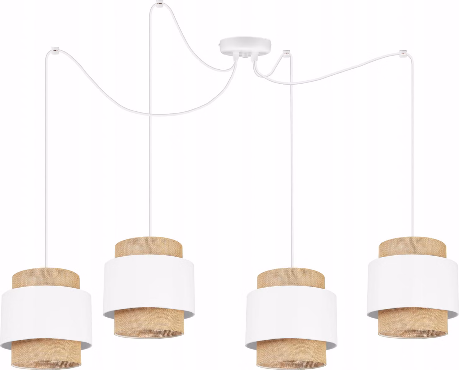 Lampada a sospensione, lampadario da soffitto, paralume, Boho Juta
