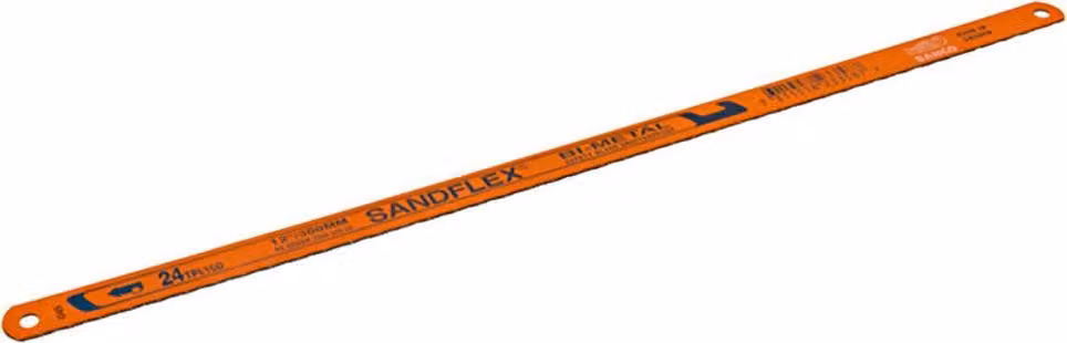 Lama per sega a mano bimetallica Bahco Sandflex 3906, dimensioni 250 x 13 x 0,65 mm, 32 denti per pollice, codice prodotto 3906-250-32-100