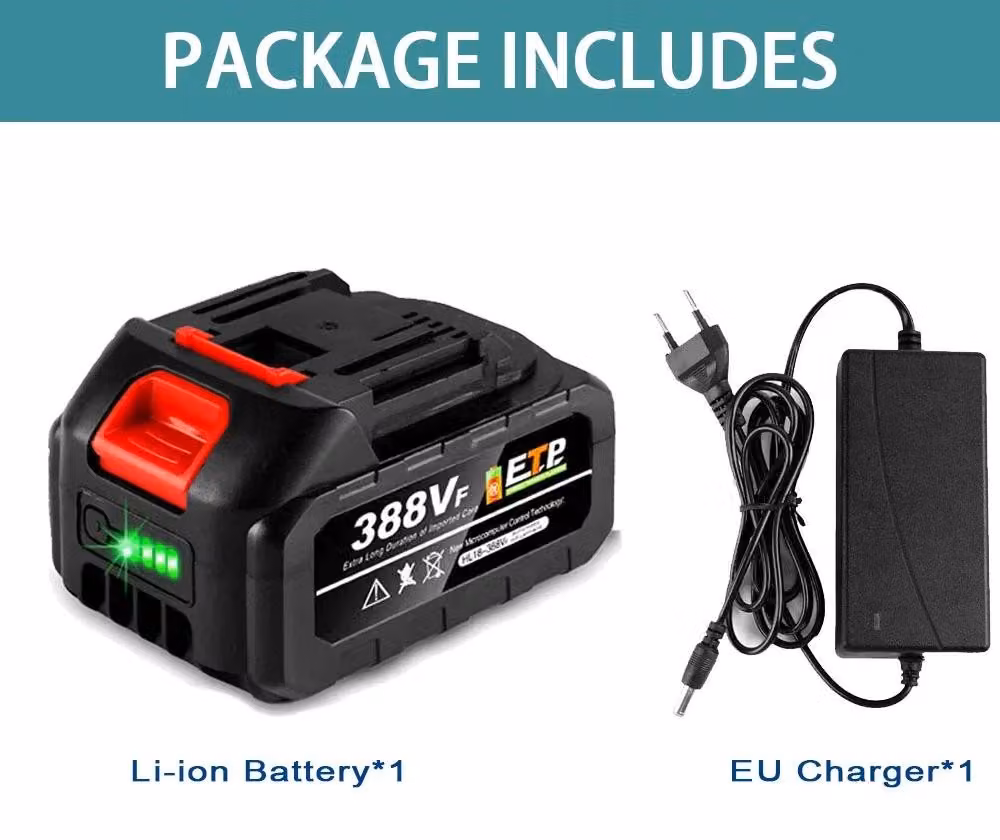 Batteria agli ioni di litio per utensili elettrici - Batteria di ricambio da 18V, 3,0Ah - Set composto da 1 batteria e 1 caricabatterie - Adatta per trapani, avvitatori a percussione, soffiatori, motoseghe