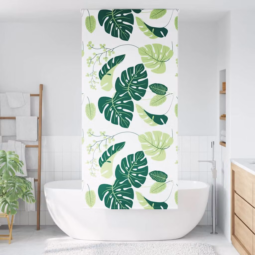 vidaXL Tenda a Rullo Doccia 90x240 cm Larghezza Tessuto 86 cm