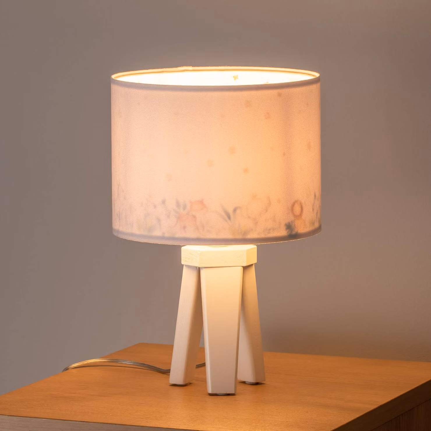 Lampada da tavolo Max Maco Design, Bianco / Opale, Cameretta, Legno, Lampada da tavolo