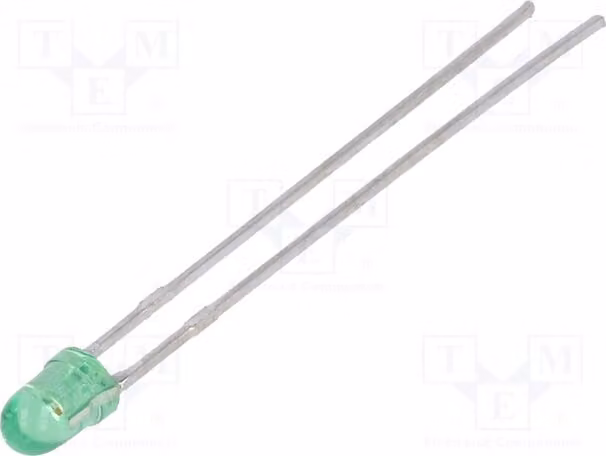 5 LED, numero di uscita: 2, modello L-934PGT, diodi LED a montaggio superficiale (SMD), dimensioni 3mm x 3mm, intensità luminosa da 4 a 12 mcd, angolo di emissione 30°, colore verde