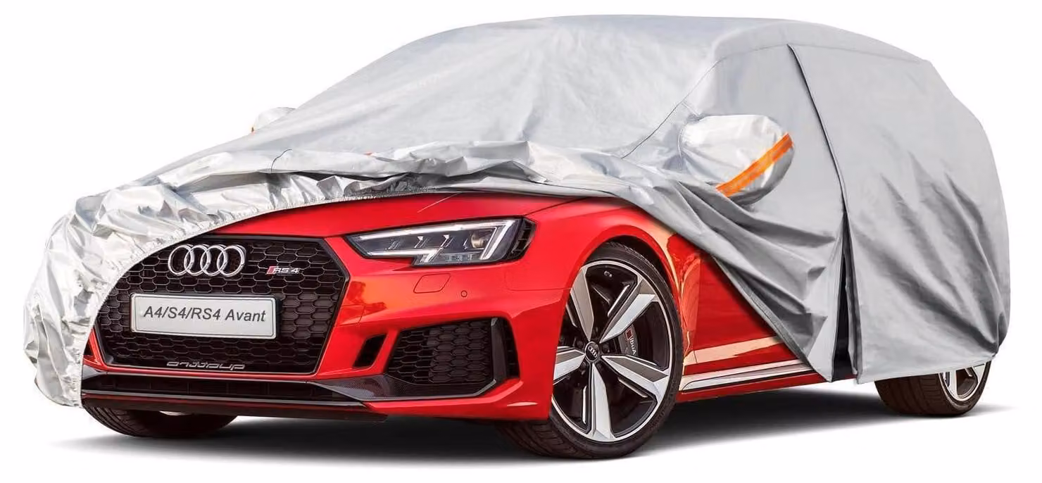 Copertura impermeabile e traspirante per auto, modello Kombi, adatta per Audi A4 Avant (2004-2025), colore argento