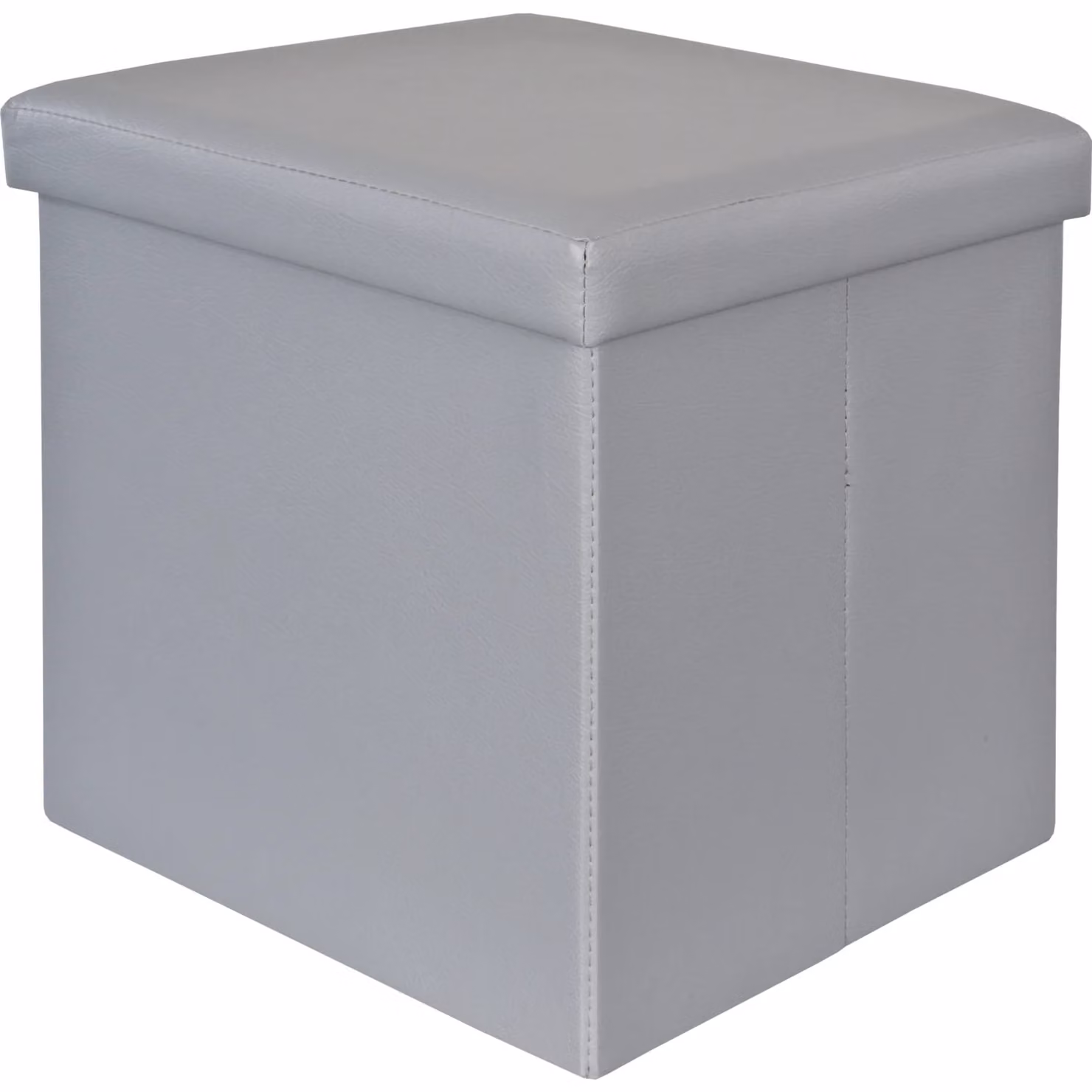 Vestiamo Casa Pouf Contenitore Cubico in Ecopelle Grigio L/P/H: 38 x 38 x 38 cm