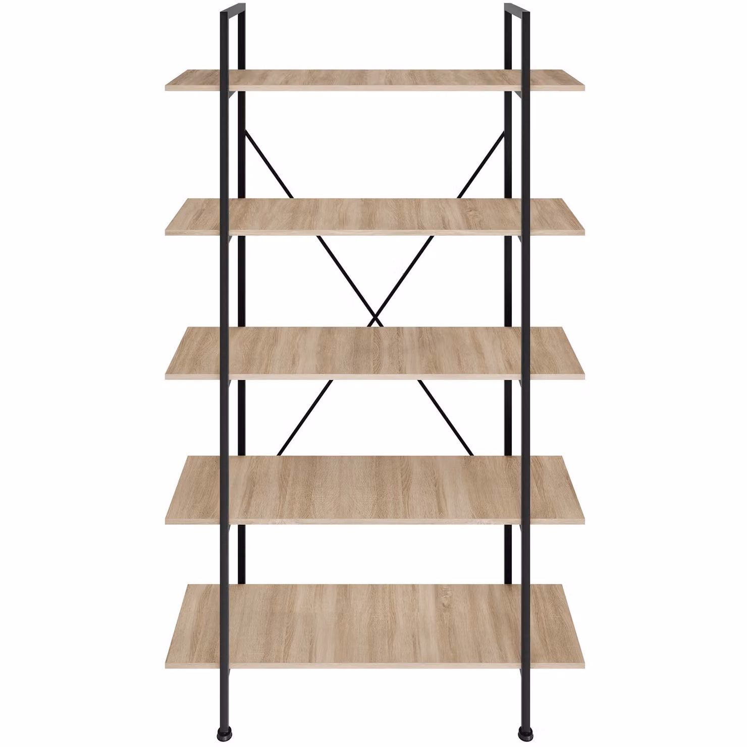 Scaffale Glasgow Tectake in stile industrial con legno rovere Sonoma e metallo, colore marrone, H: 179.5 cm, L: 106.0 cm, P: 34.5 cm – 3