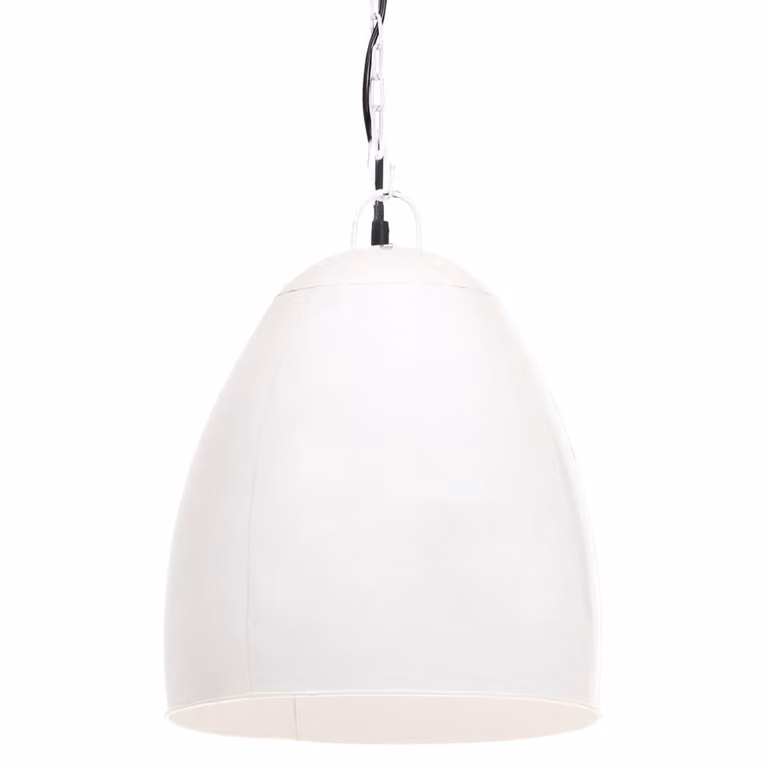 vidaXL Lampada a sospensione in stile industriale 25 W bianca rotonda 42 cm E27