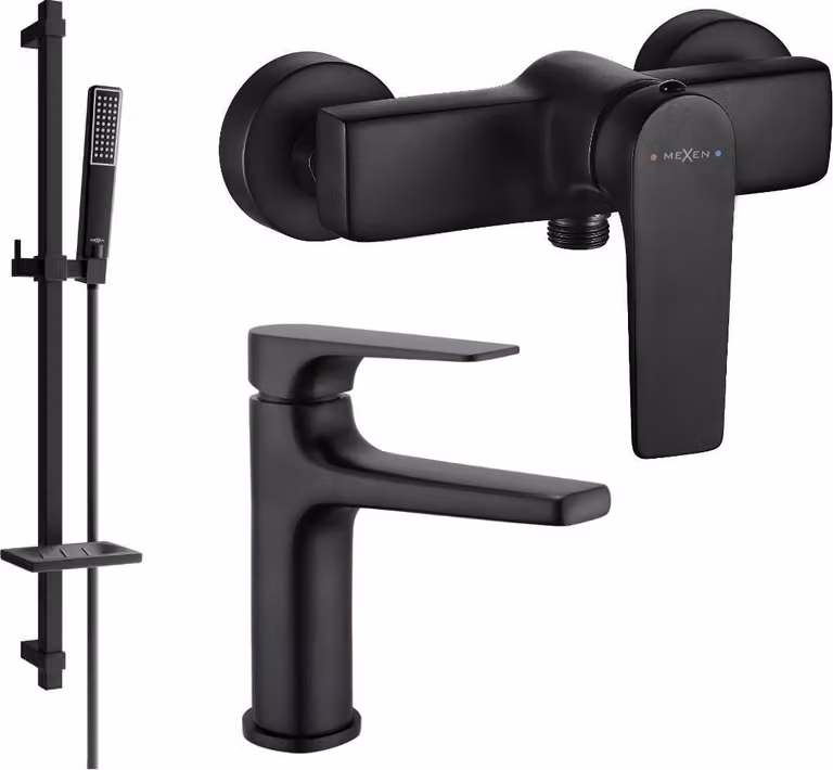 Mexen Lynx DQ72 set doccia, nero - 745904DQ72-70