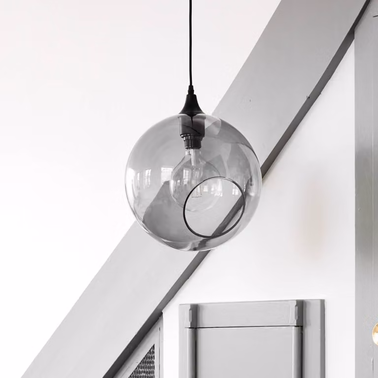 DESIGN BY US Lampada a sospensione Ballroom XL, dimmerabile, Alluminio / Grigio / Zincato, Soggiorno / Sala da pranzo, Metallo, Design, Lampada a sospensione