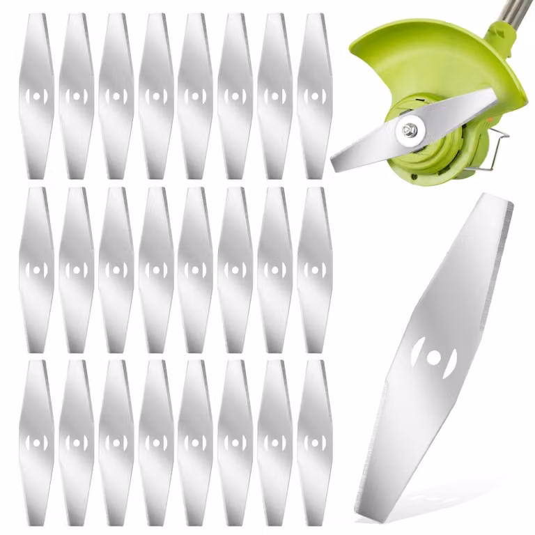 Lame di ricambio per decespugliatore - Acciaio - 24 V - Set da 24 pezzi