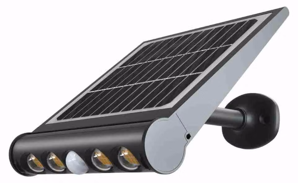 V-TAC VT-11108 Lampada led solare da giardino 8W con pannello solare da esterno con sensore pir movimento 4000k IP65 sku 6849