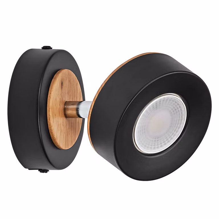 OSRAM DECOR SPOT PLUTO, 4,8W, 300lm, nero, faretto, teste regolabili, versatile, faretto per interni, colore della luce bianco caldo, ottica di alta qualità, facile installazione