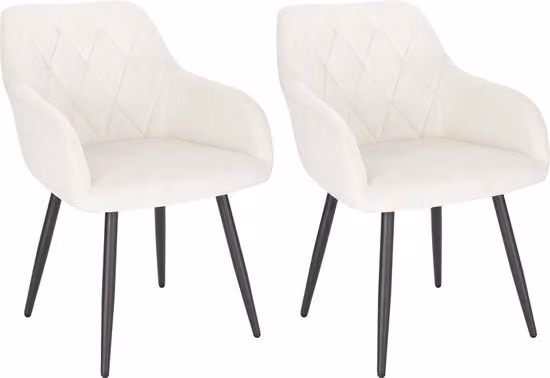 Set di due divani da pranzo in velluto - Divano da pranzo - Stile, Ergonomia e Comfort - Crème Modello: Dimensioni: Materiali: velluto Colore: crème Peso: Numero di pezzi: 2