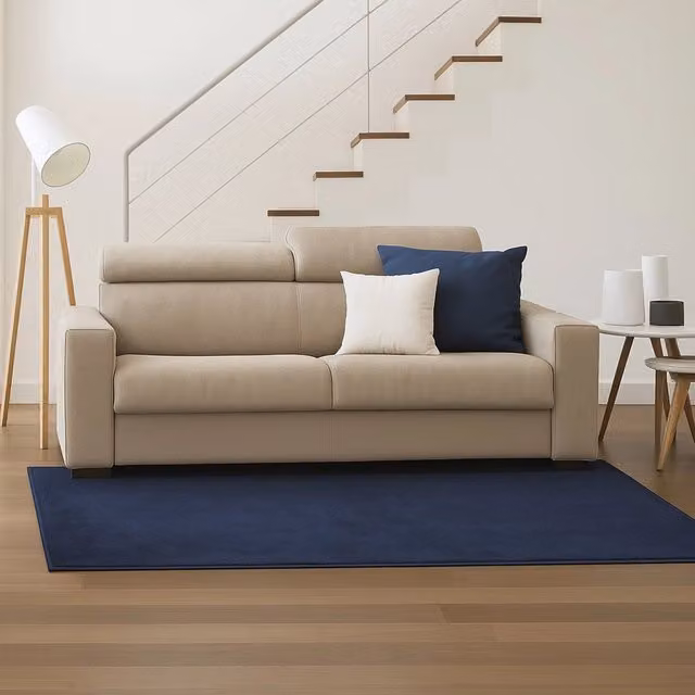 Divano Letto Action di Talamo Italia, 3 Posti Sfoderabile con Poggiatesta Regolabile, Beige, L: 220 cm, P: 95 cm, H: 85 cm
