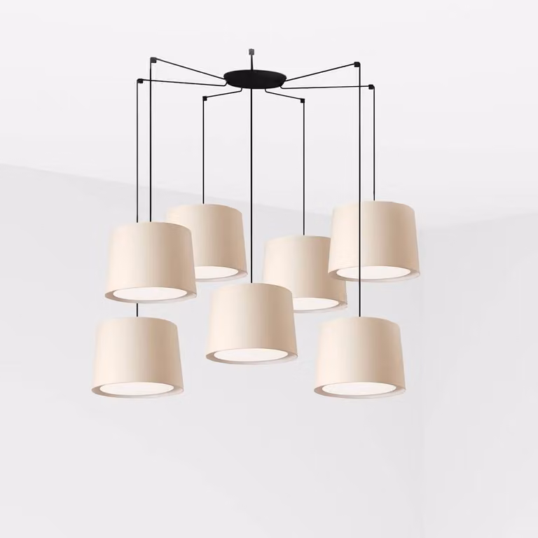 Faro Conga Nero Lampada a sospensione Ø500*350*Ø450 Lampade Beige