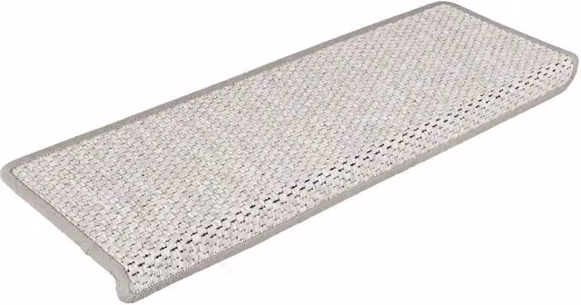Tappeti Adesivi Scale Aspetto Sisal 30 pz | Gradini per Scale 65x21x4 cm Platino