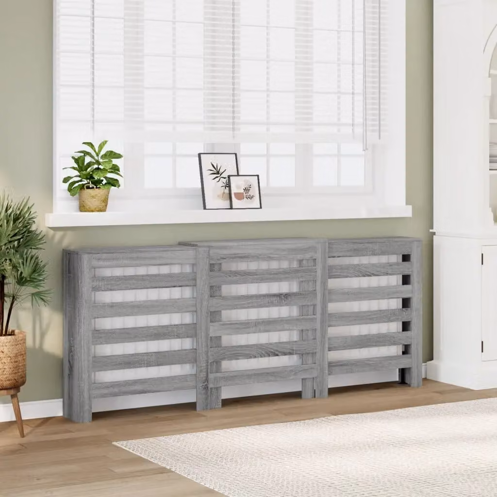 Copertura per radiatori vidaXL Sonoma grigio L: 205 cm, P: 21,5 cm, H: 83,5 cm