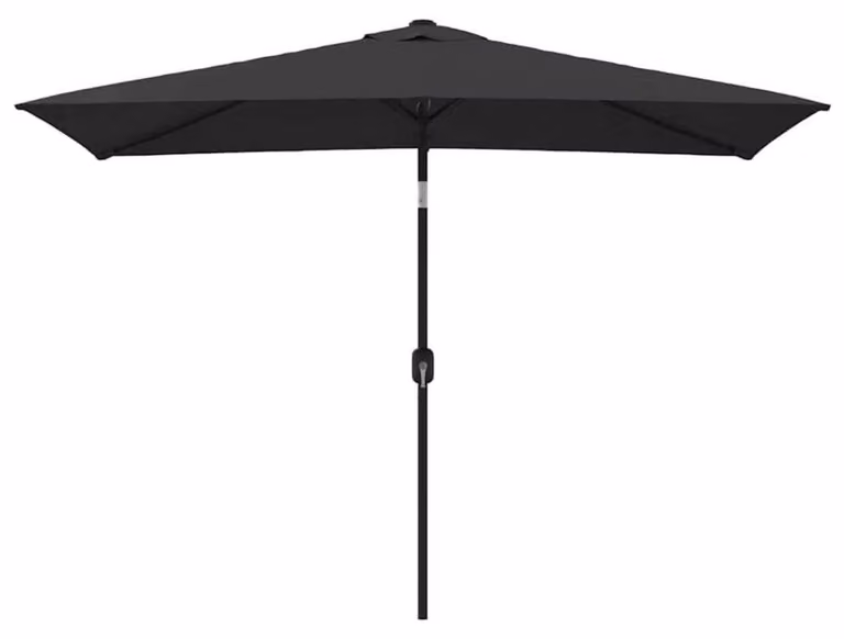 Ombrellone rettangolare, 300x200 cm, nero, in poliestere, per giardino