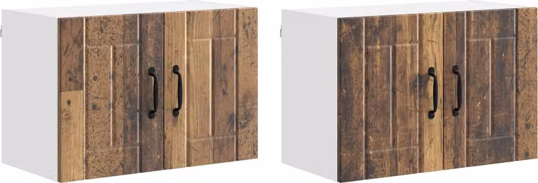 Armadietto a muro LUCCA 2 pcs Legno antico 60 x 31 x 40 cm