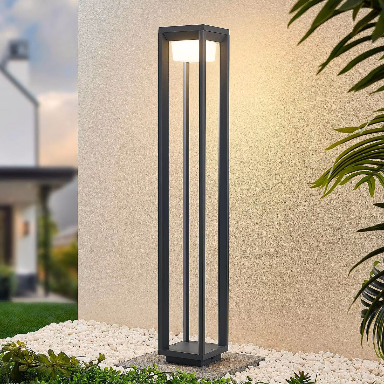 Lampioncino da giardino Gamion PRIOS, Alluminio / Grigio / Zincato, Alluminio, Moderno, Lampada LED da esterni