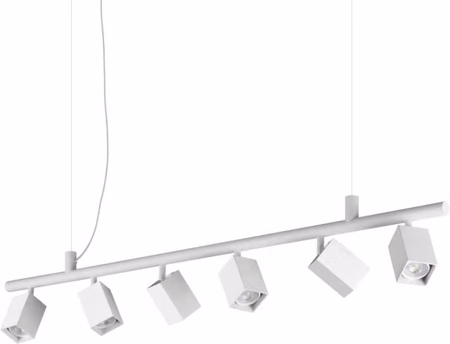 Lampada A Sospensione Collezione DYNAMITE 6 Luci GU10 Bianca Altezza Regolabile Ideal Lux
