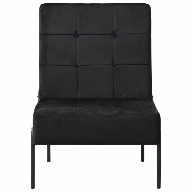 Poltrona Relax 65x79x87 cm Nera in Velluto