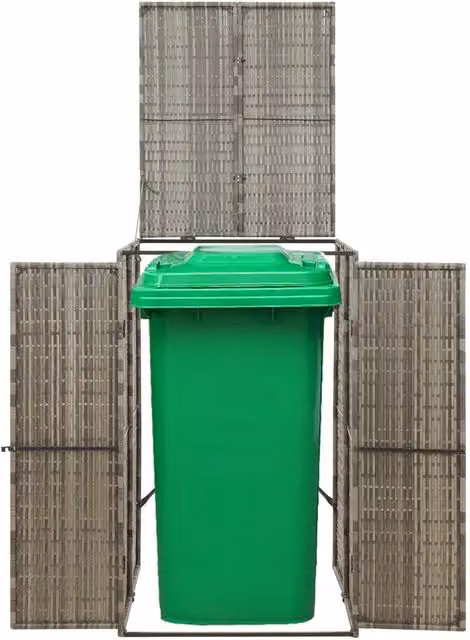Copribidone Singolo Videx Grigio in Polyrattan H 117 x L 70 x P 80 cm