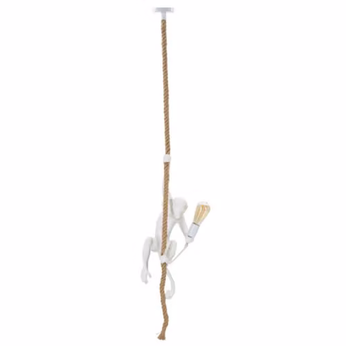 Lampada a sospensione LAMPADARIO MONKEY BIANCO CM Ø 27X32X60 Mauro Ferretti