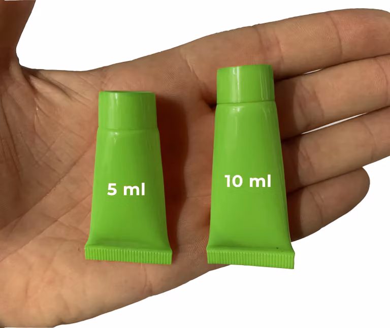 Set di 50 tubi cosmetici ricaricabili (10 ml, verde)