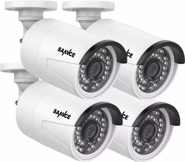 SANNCE Telecamera di sicurezza Ultra HD, risoluzione 5MP, visione notturna 30m, I51FQ04