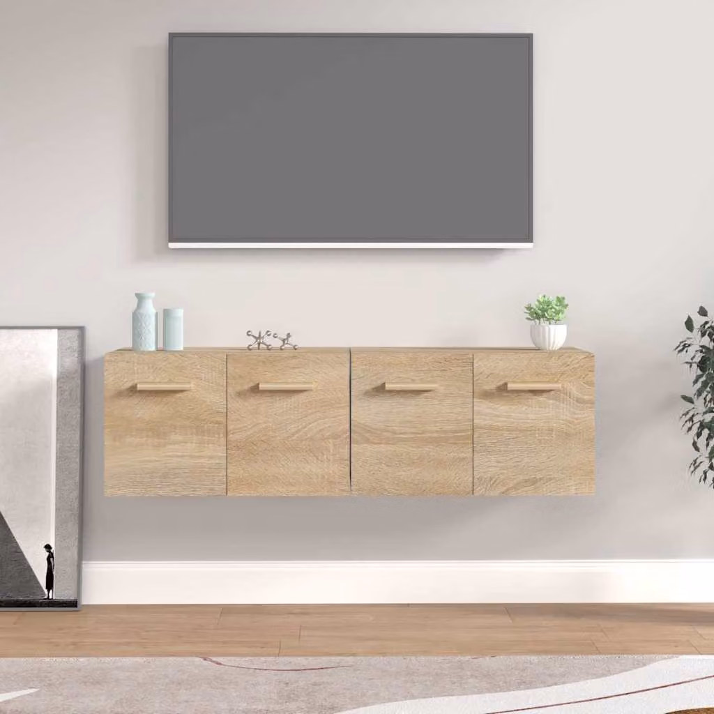 Set di 2 mobili da parete vidaXL in legno Rovere Sonoma, L 60 cm x P 36,5 cm x H 35 cm