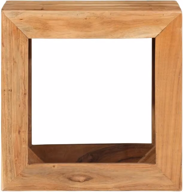 Sgabello in legno massello di acacia marrone L/P/H: 40 x 30 x 40 cm CFW4286383