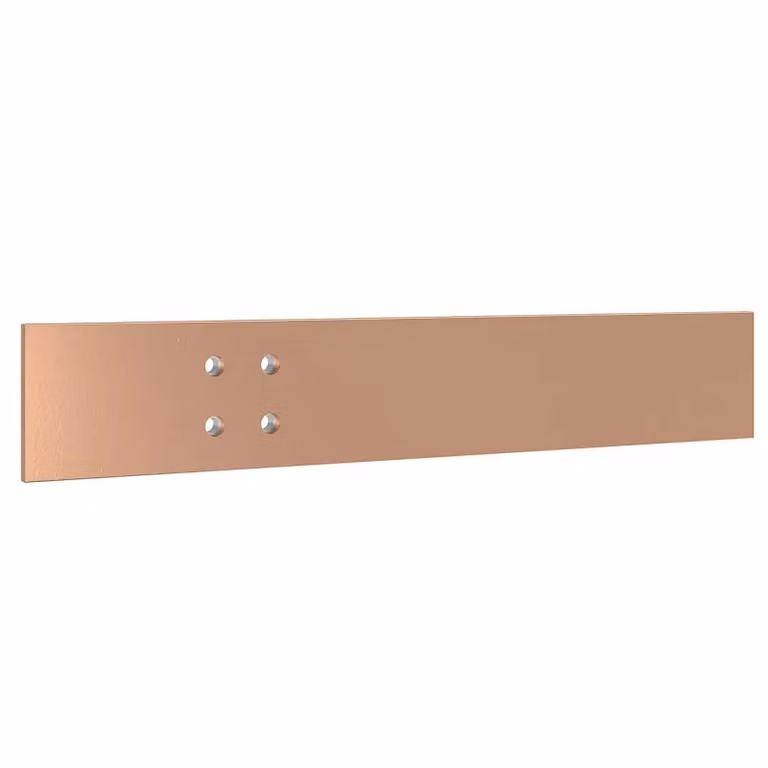 Barra collettrice ABN CU 100x10 mm, unipolare 1600 A, forata 580x100 mm, orizzontale FB2 per 1600 A L3, N XCGW182B2