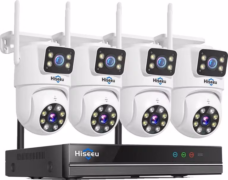 Sistema di sorveglianza, 4 telecamere, 10CH NVR, doppio obiettivo, 10CH NVR 4 telecamere, nessuno