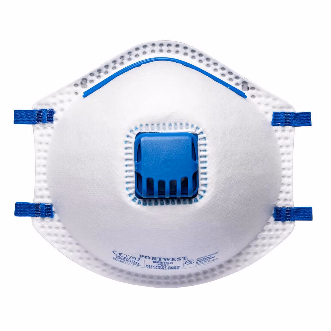 Portwest P201 FFP2 maschera per polveri sottili con valvola Bianco