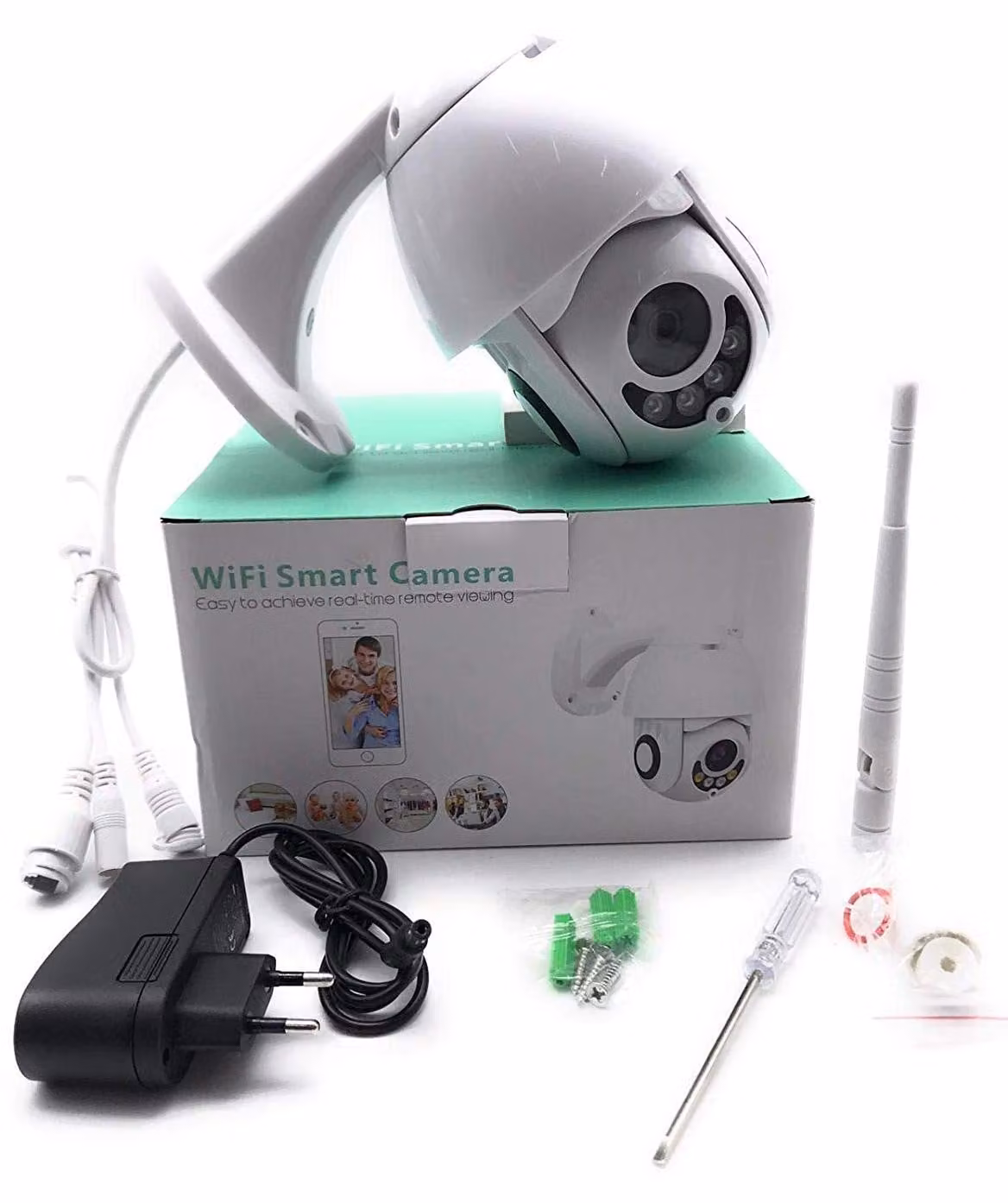 Telecamera IP wireless con motore, compatibile con iOS e Android, risoluzione 1080p, per videosorveglianza