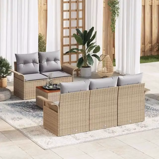 Set Divano da Giardino 6 pz 5-Numero di posti 3355935