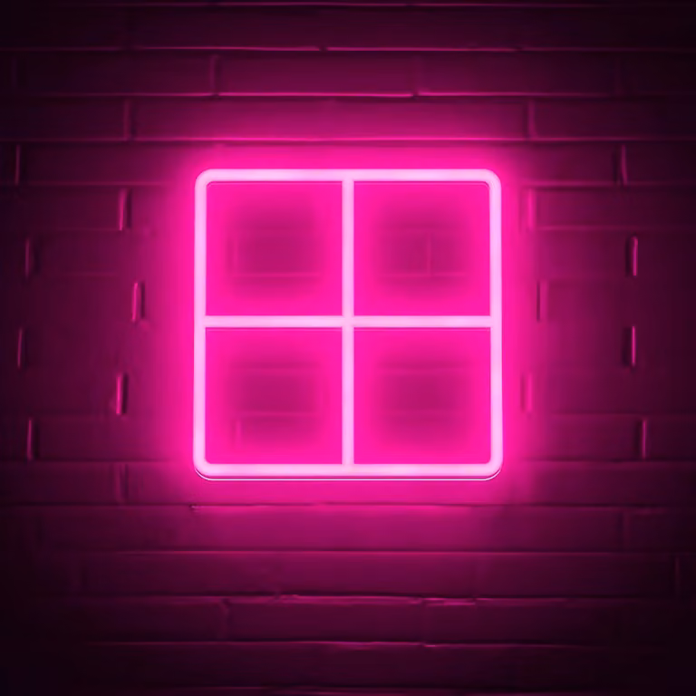 Luce LED NEON, lampada da parete decorativa, colore rosa, circa 20,5 x 20,5 x 2 cm