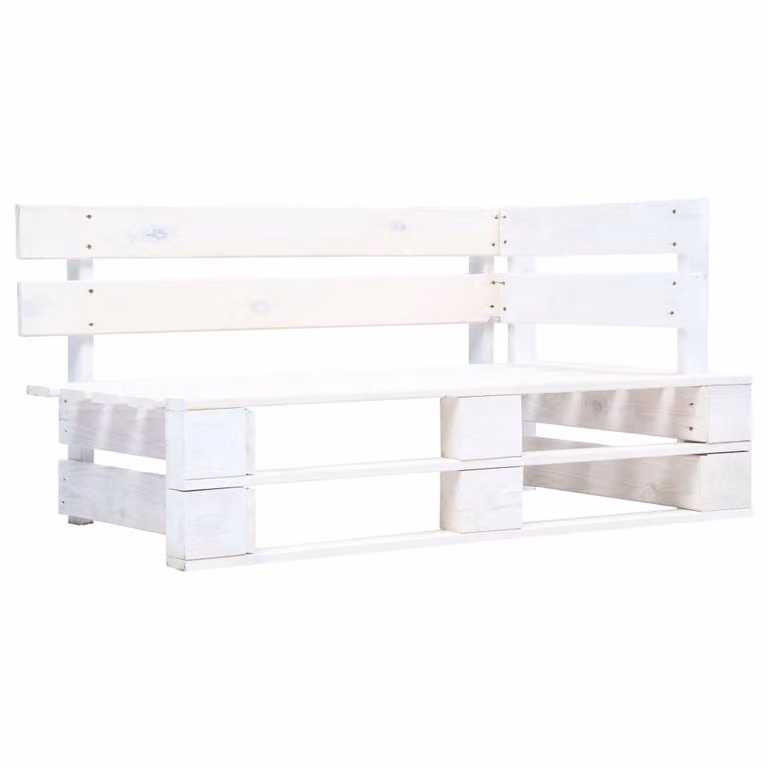 vidaXL Set da salotto in pallet 6 pezzi bianco Legno di pino impregnato