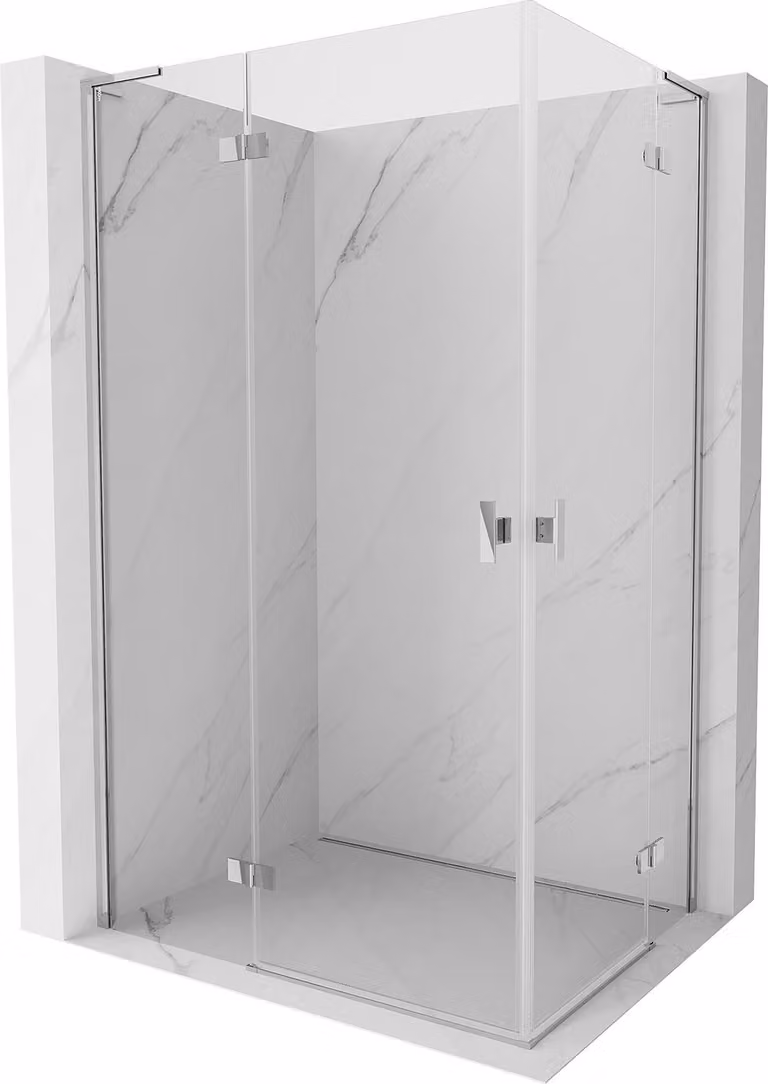 Mexen Mist-H L Duo cabina doccia a battente sinistra 105 x 80 cm, trasparente, cromo - 8A5L-105L-080P-01-00
