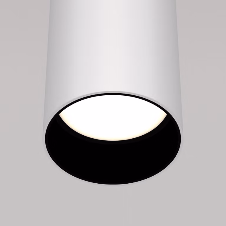 Lampadario A Sospensione Moderno Focus Alluminio Bianco 1 Luce Gu10 10W